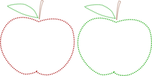Green And Red Apples Clip Art